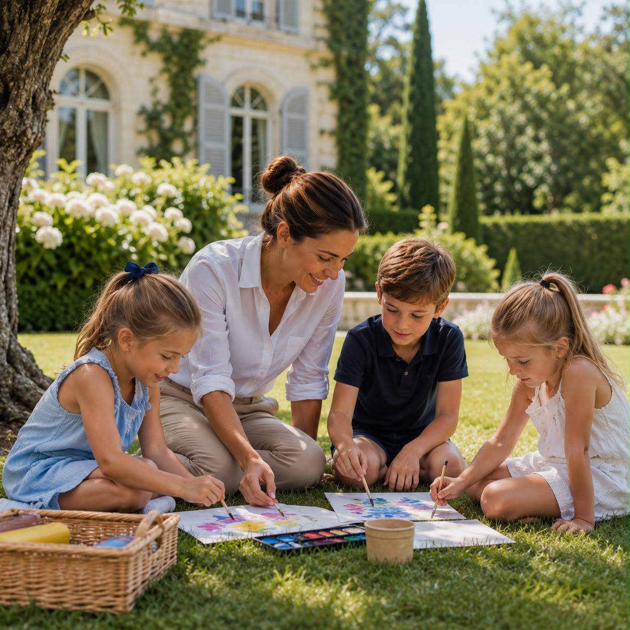 Rota nanny providing consistent childcare for an international family.
